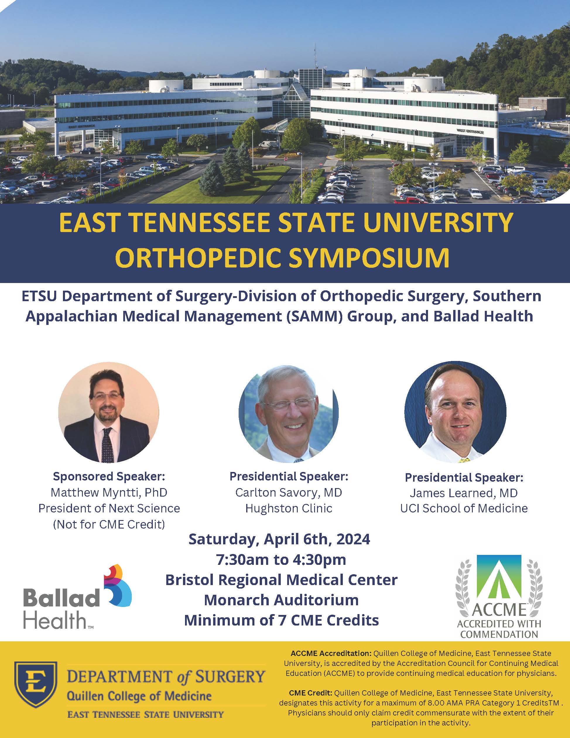 ETSU Annual Orthopedic Symposium Banner